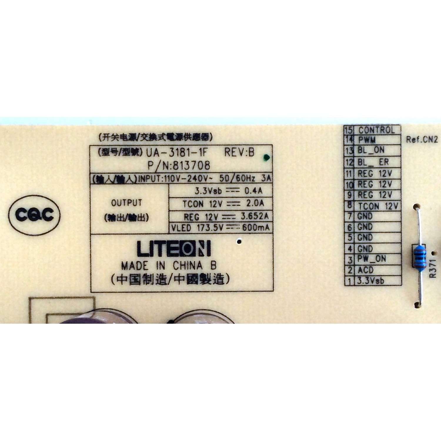 FUENTE DE PODER PARA TV SONY / NUMERO DE PARTE 1-895-679-11 / 880400P00-289-G / UA-3181-1F / SB-MP1-1443002347 / 1443002347 / PANEL S600FHB-1 / MODELO KDL60R510A / KDL-60R510A - Imagen 2
